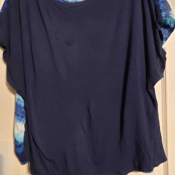 Apt 9 22w women's blue multi top - Picture 5 of 6
